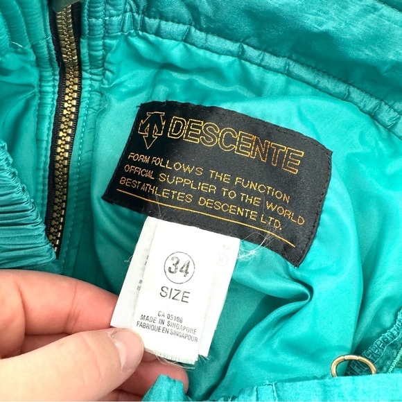 Descente Vintage Mens Sz 34 Teal Ski Snowboard Pants Insulated Full Side Zip Y2K - Picture 9 of 13